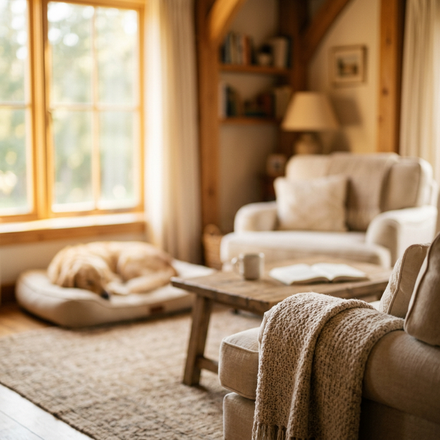 Crescent Moon Cocker Spaniels home environment background